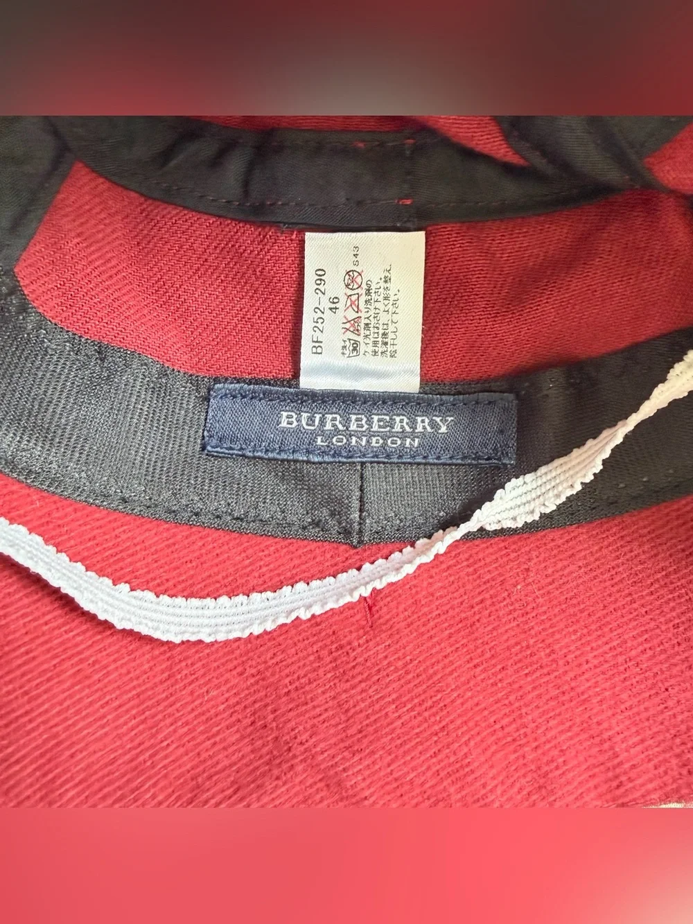 Burberry Baby Hat Girls Nova Check Plaid Cotton Red Authentic Bucket Hat